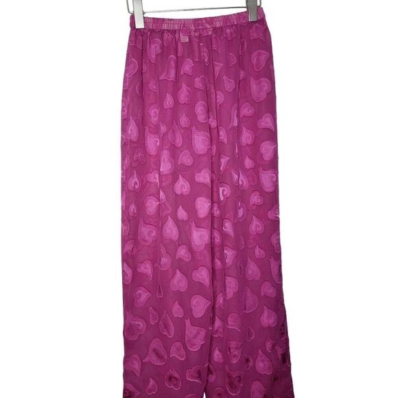 Victoria's Secret Vintage Sheer Hearts Pants Pink Valentines Size Small - Picture 2 of 6
